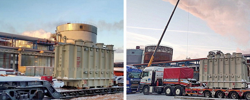 Delivery of step-up transformers